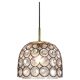 Glass and iron hanging lamp by Limburg, Germany, 1960s