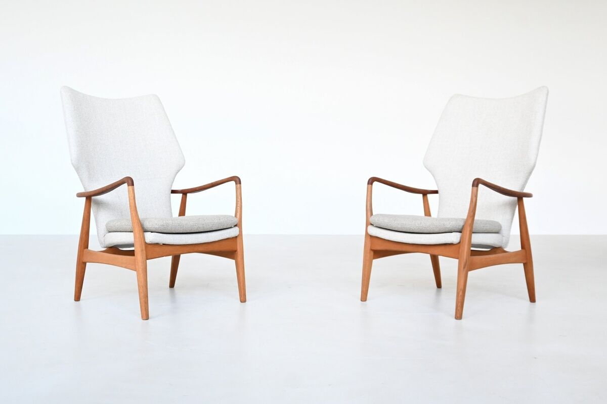 A. Madsen and H. Schubell “Kirsten” lounge chairs Bovenkamp Netherlands 1960