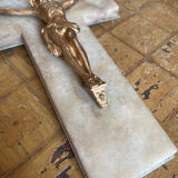 Marble and brass crusifix