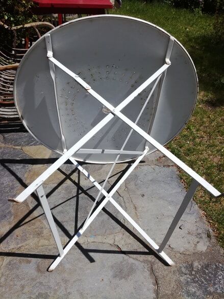 Old folding garden table