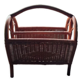 Rattan magazine holder