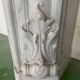 Louis XV style fireplace in white Carrara marble 19th century