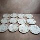 Set of 12 dessert plates in Limoges porcelain GDA France – floral design