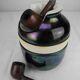 Old tobacco pot pipe holder ceramic vintage french tobacco pot 60s
