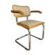 Cesca b64 armchair in beige skaï Marcel Breuer