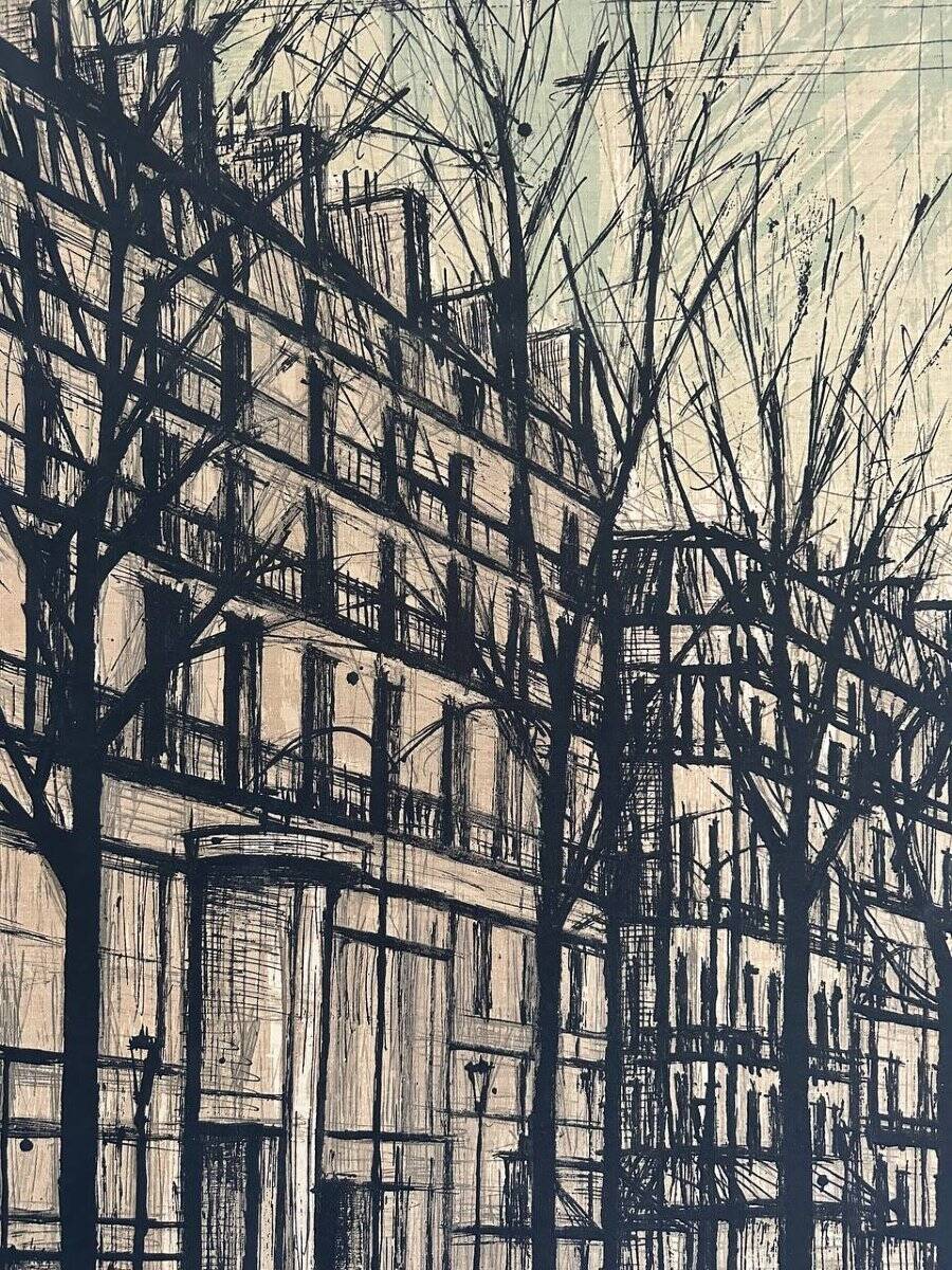 Bernard Buffet painting “Champs-Élysées and Arc de Triomphe” Print on t