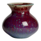 Porcelain vase with peacock glaze by Matsuyama Gaei.