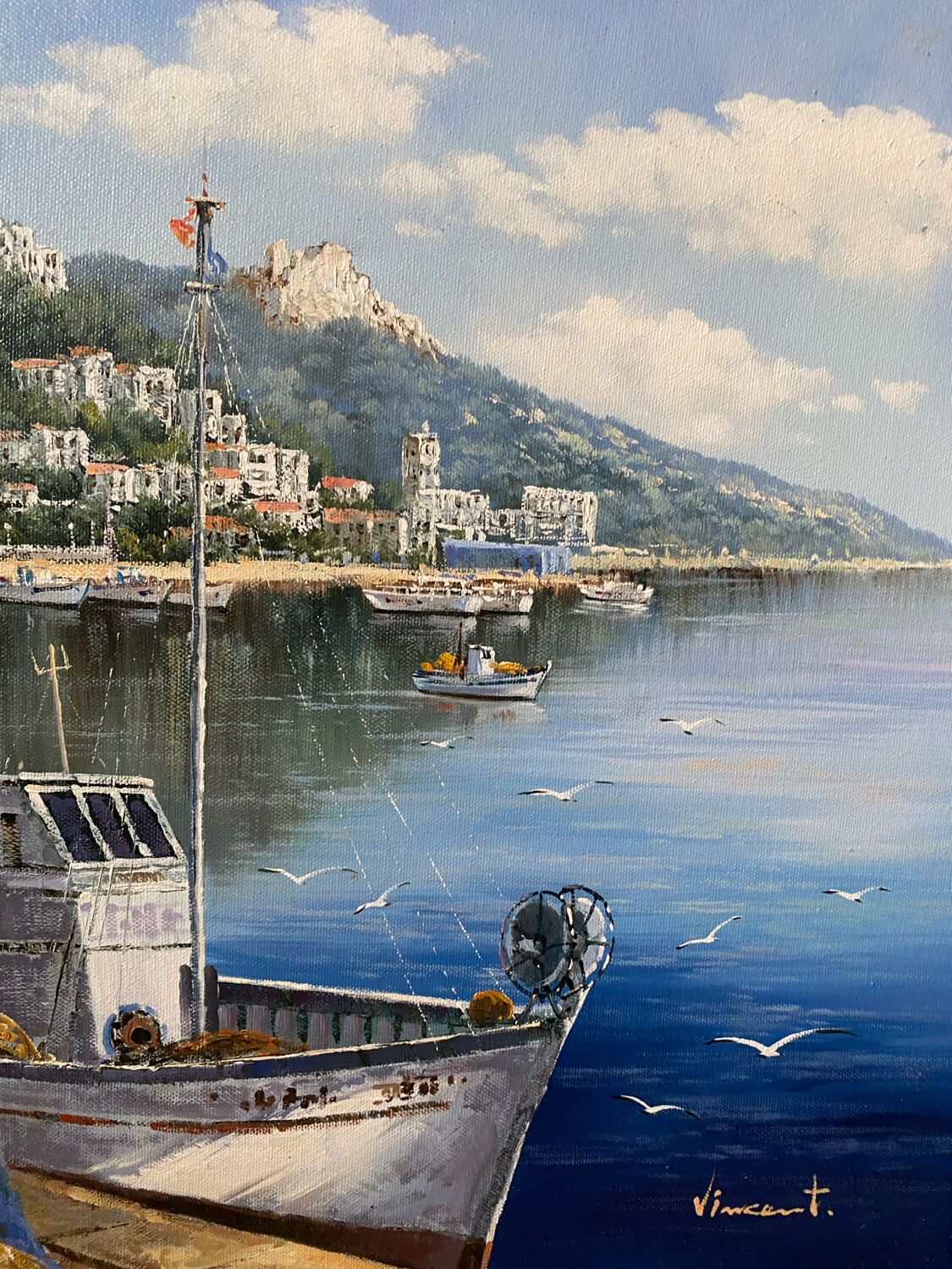 Painting of a boat by Vincent