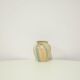 Vintage vase beige & blue & pink West Germany Bay