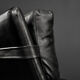 Mid-century Danish black leather swivel chair by Georg Thams, 1960s.