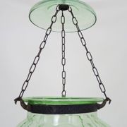 Glass bell lantern with its smoker. 19th century