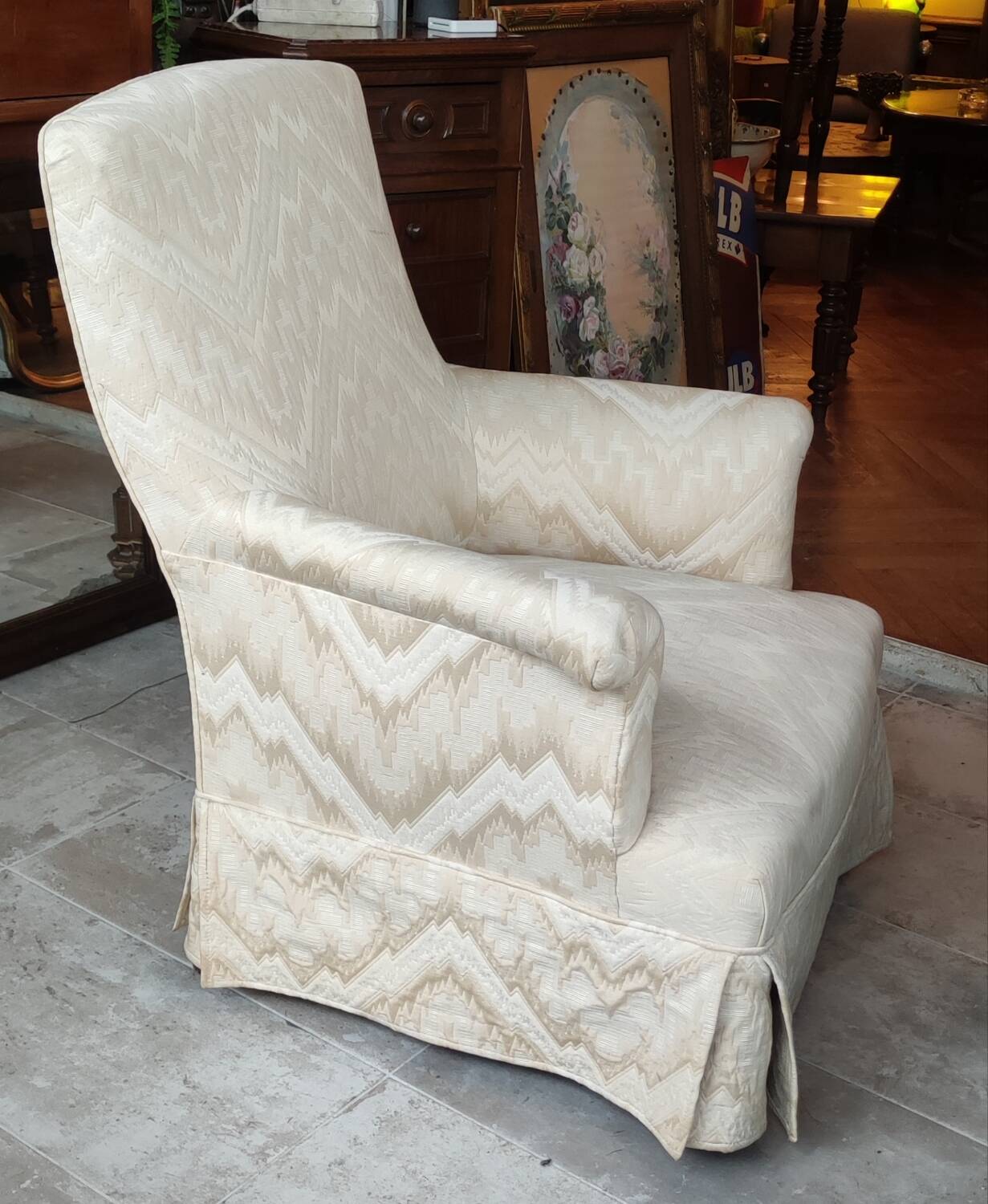 Old shepherdess toad armchair