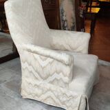 Ancien fauteuil crapaud bergère