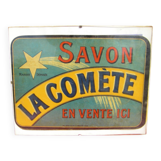 Carton publicitaire ancien "savon la comète"