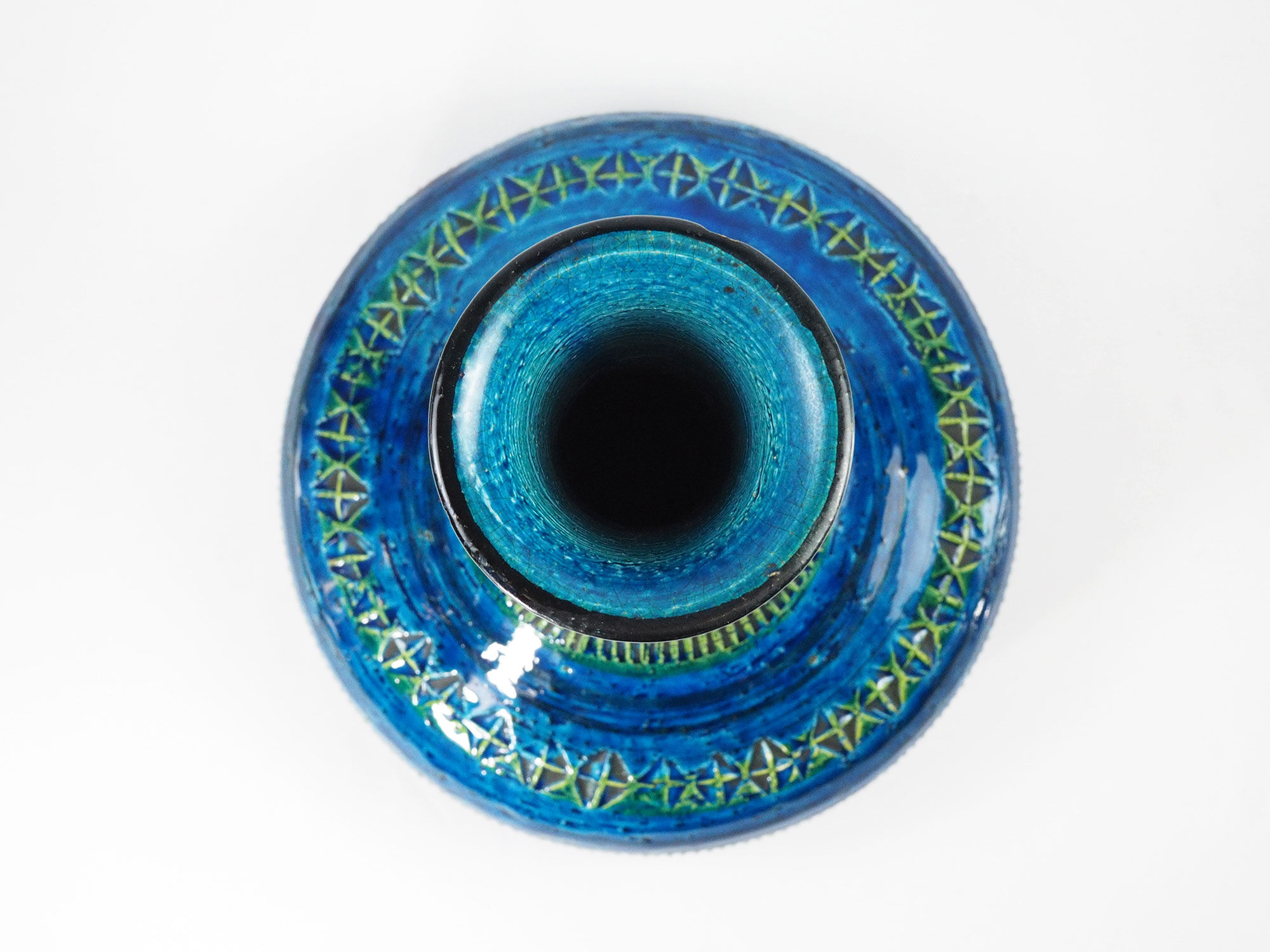 Aldo Londi for Bitossi Rimini blue Vase-Circa 1960