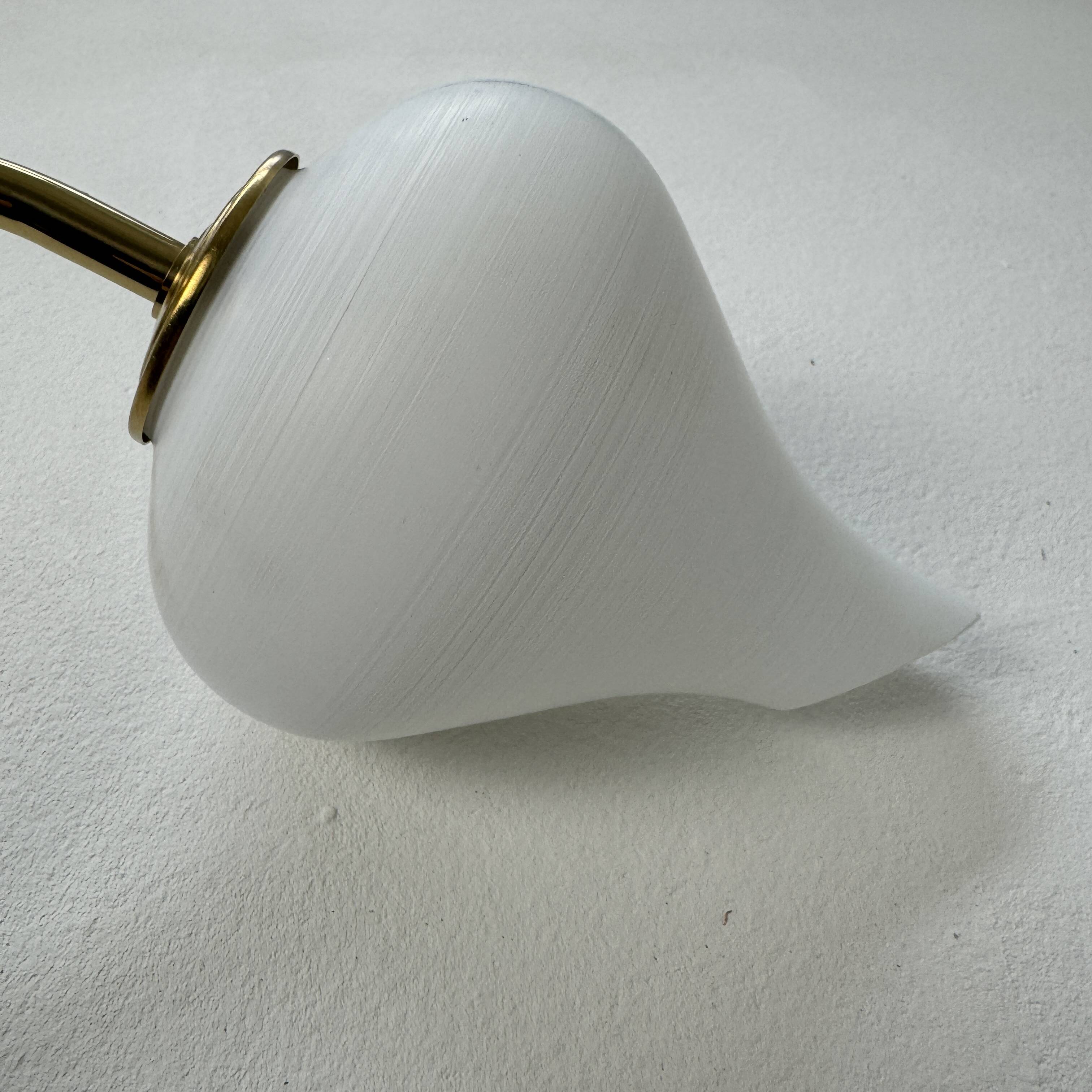 Lot of 3 old vintage opaline wall lights