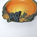 Danish Hand-crafted Art Nouveau Grape Decorated Platter by P. Ipsens Enke