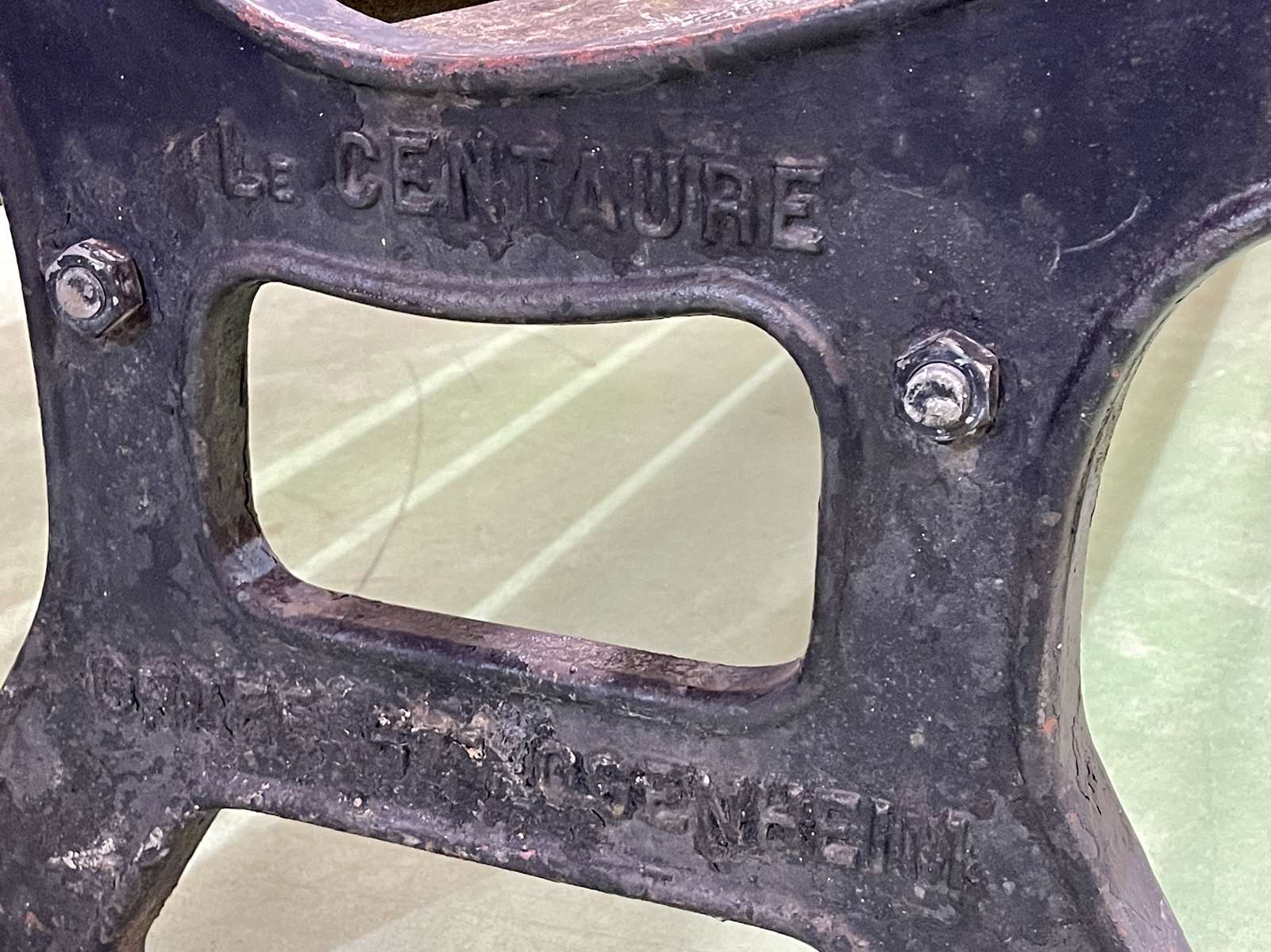 Public garden bench from the 50s