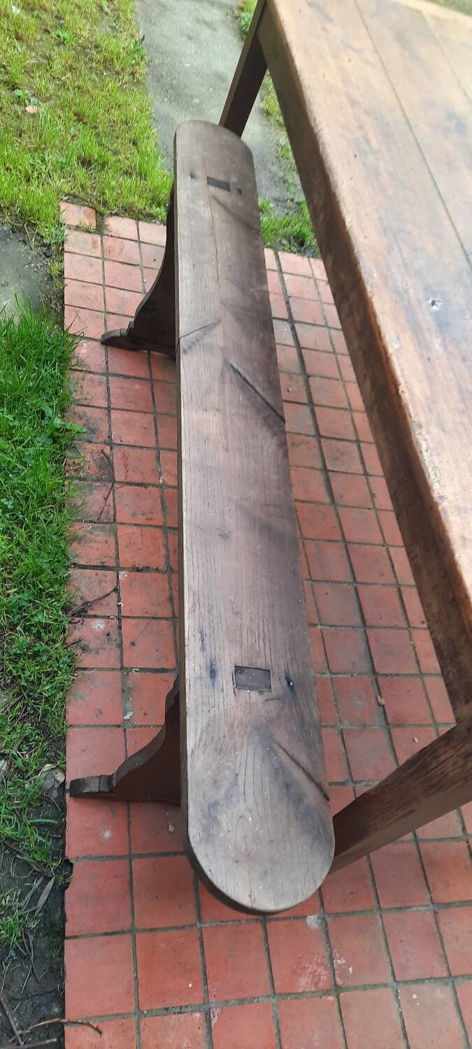 Farm table and pair of benches