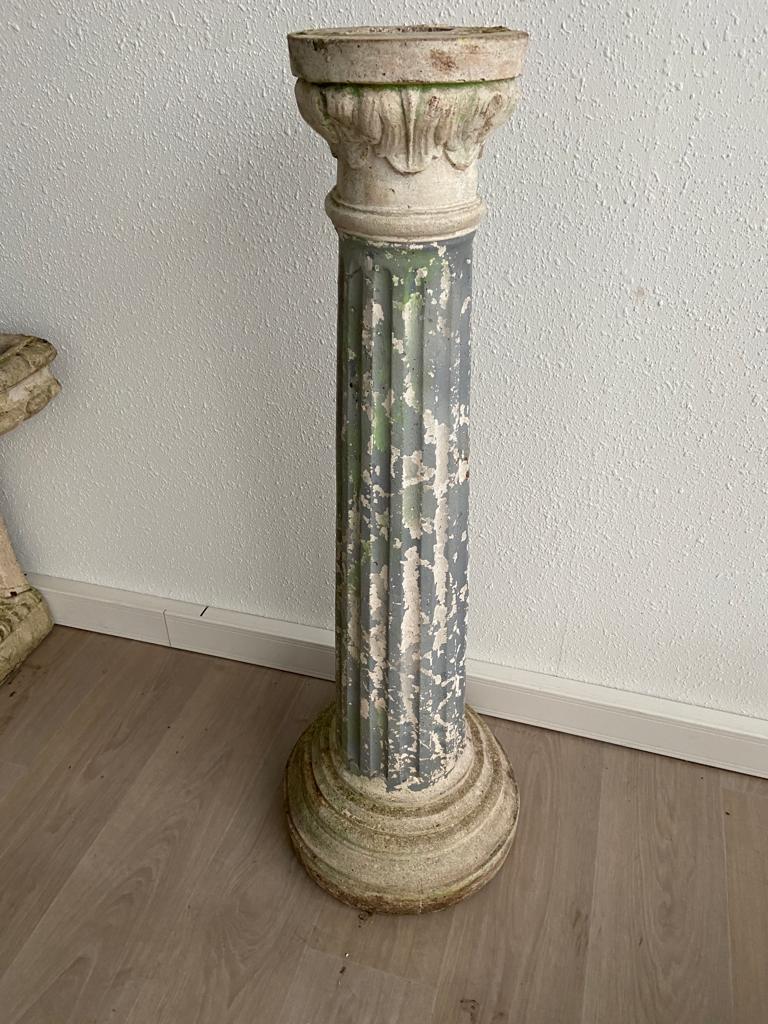 Neo Classic column vintage reconstituted stone 1980s