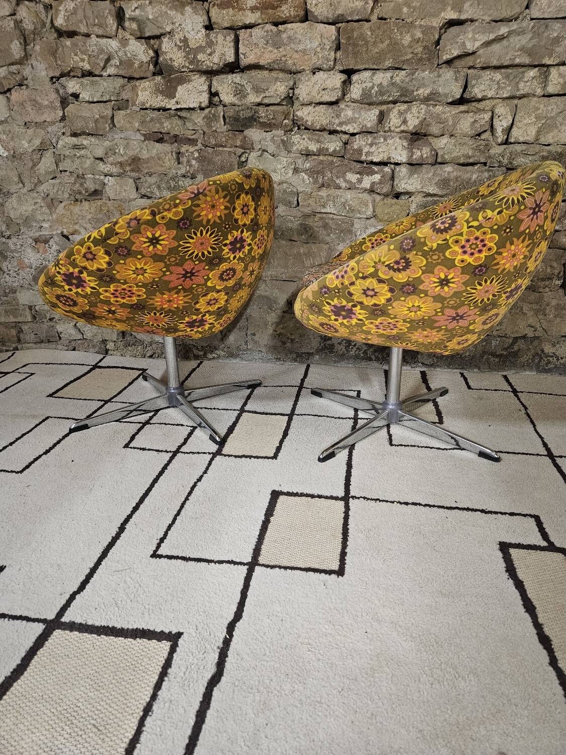 Pair of polystyrene cocktail shells 1970s