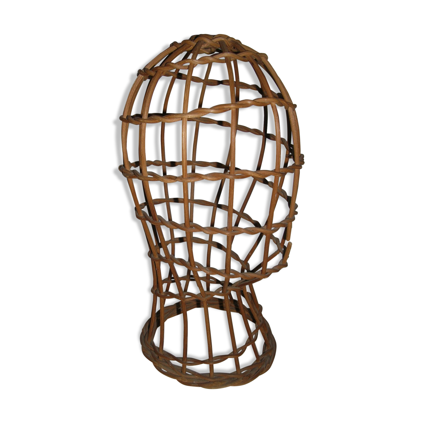 Mannequin head in rattan
