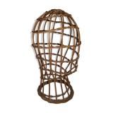 Mannequin head in rattan