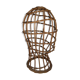 Mannequin head in rattan