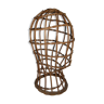 Mannequin head in rattan