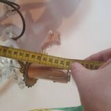 Paire d'applique doré avec pampilles en verre vintage