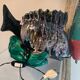Lamp night light fish ceramic 1960