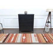 1970s Vintage Turkish Hand-Knotted Wool Cotton Orange Runner Rug 85389