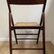 Folding chair occasional chair vintage wooden office chair with cane seat