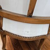 Paire de fauteuils type bergère blancs