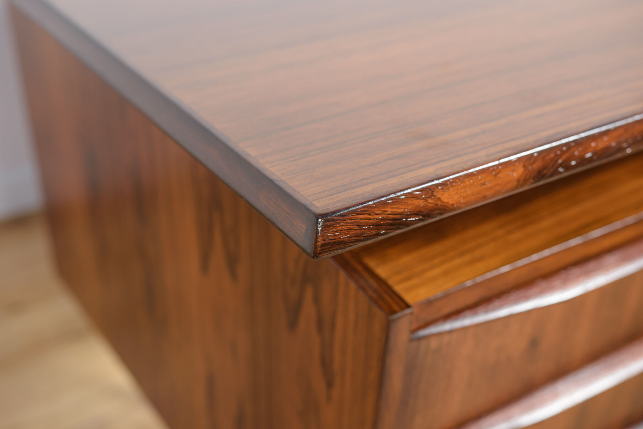 Mid-century freestanding rosewood desk, Denmark, 1960s