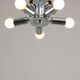 Lampe de plafond vintage en chrome et opaline italienne, années 80