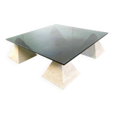 Table basse pyramide vintage en pierre, 1970