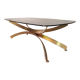 Golden metal coffee table, 70s