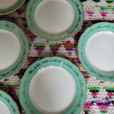 Set of 9 Manufrance flat plates