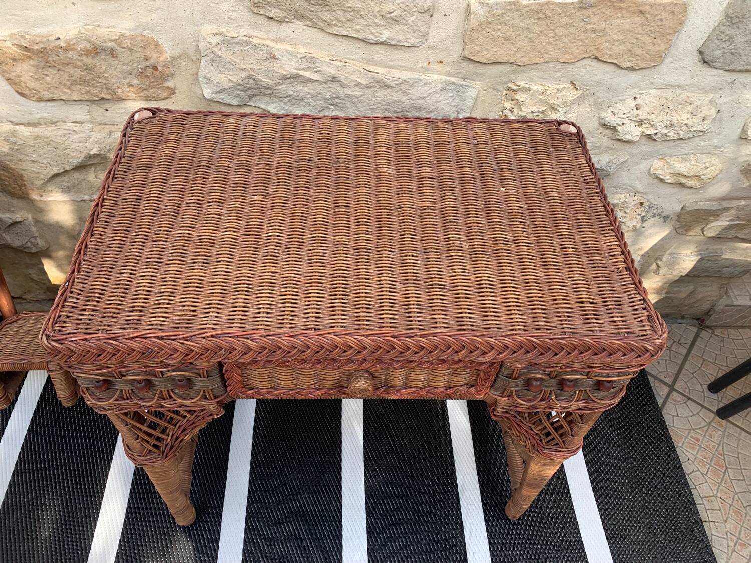 Rattan dressing table