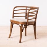 Set of 2 Thonet Armchairs, Model B246, 1930s, Restored & Reupholstered