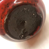 Red ceramic bud vase