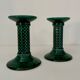 Pair of vintage art deco ceramic candle holders