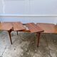 Extendable table 2 Scandinavian teak extensions 165/207/249 x 91cm vintage an60