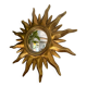 Convex mirror in the shape of a sun