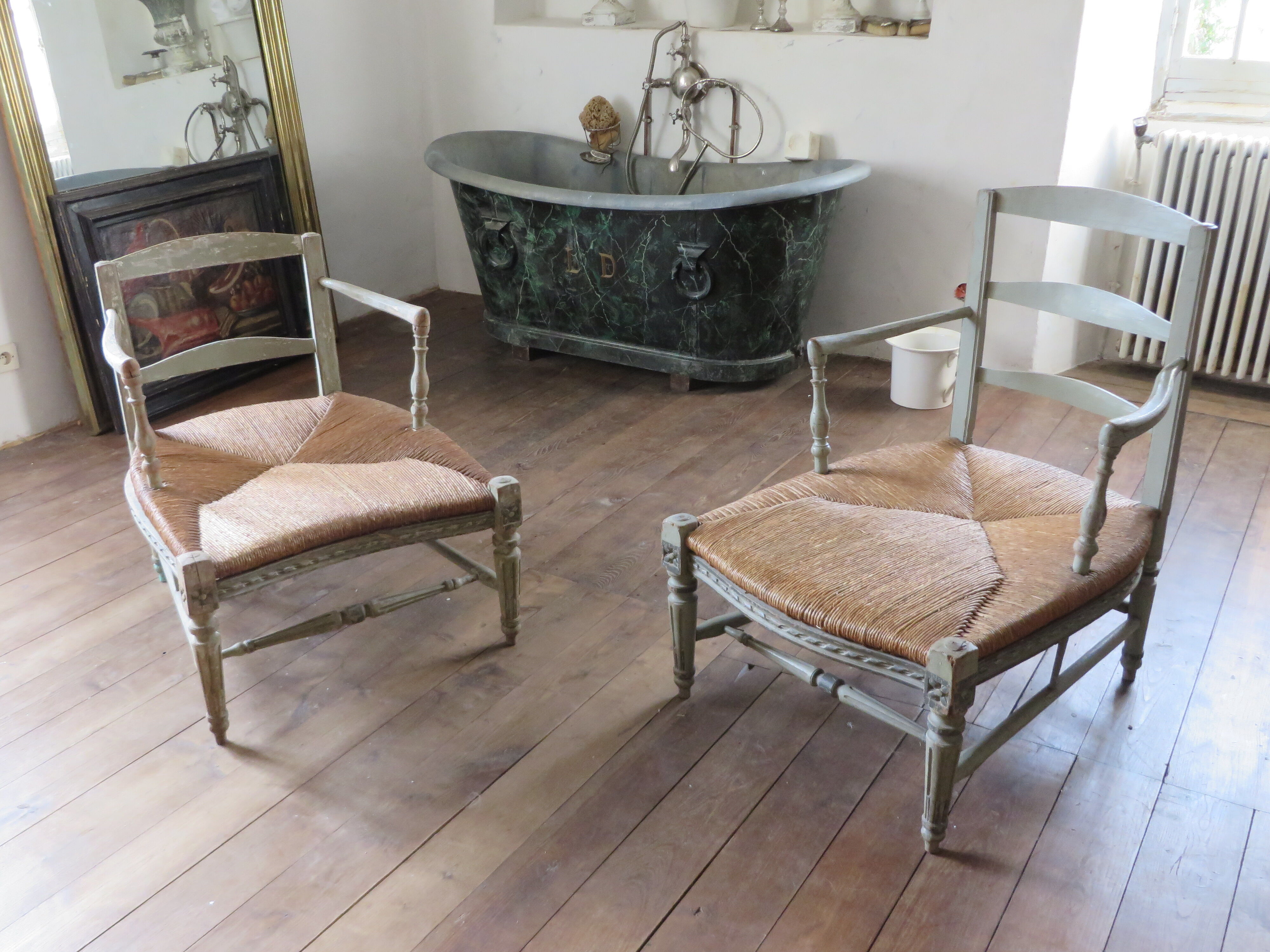 2 Duchess armchairs broken end 18 th