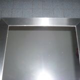 Modern rectangular mirror brushed steel frame