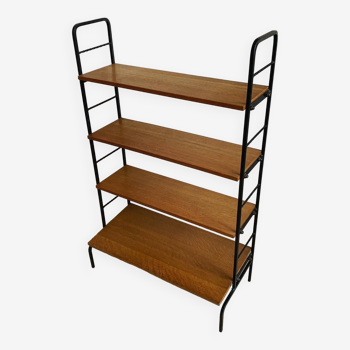 Vintage shelf in wood and wrought iron