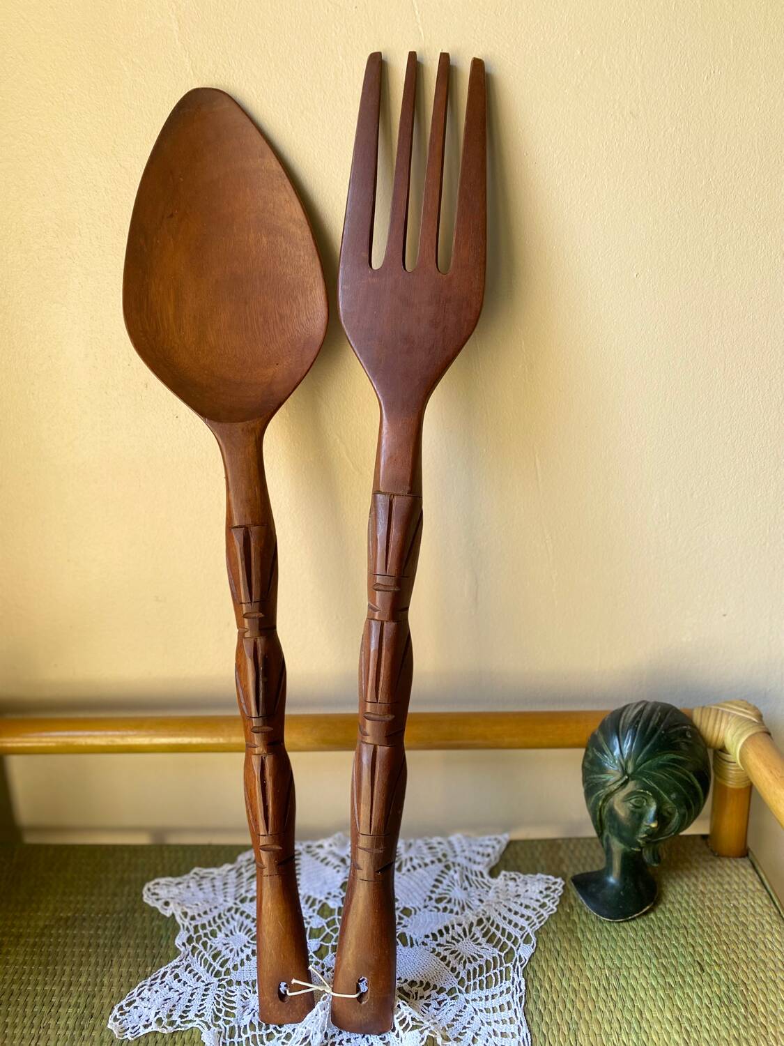 Carved wooden decoration