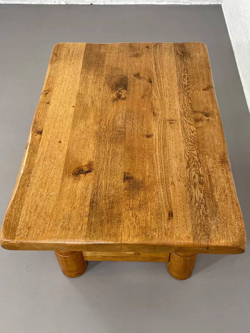 Table basse vinatge en chêne massif